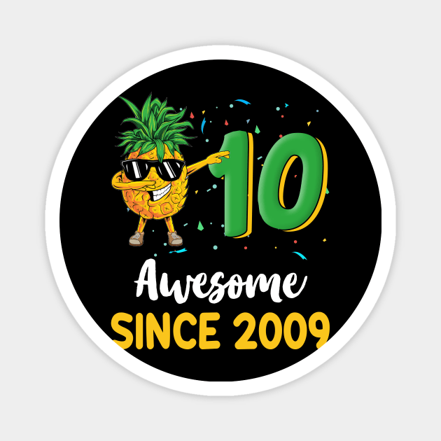 10th Birthday Pineapple Dabbing 10 Years Old Magnet by Chapmanx